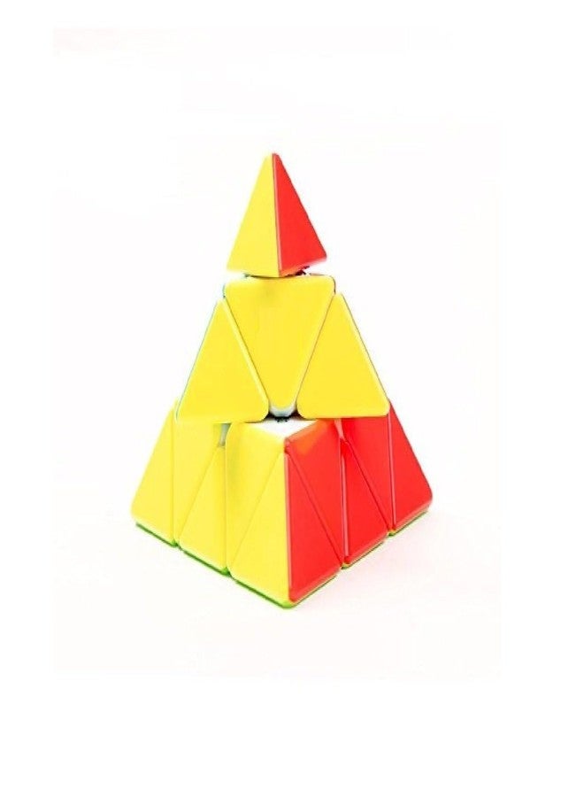 Fezeedi Pyraminx Stickerless Speed Cube Triangle Cube Puzzle Game Toy for Kids & Adults Magic Speedy Stress Buster Brainstorming 3-D Puzzle Cube (3+ Years, Multicolor) (3x3_Triangle) - Image 2
